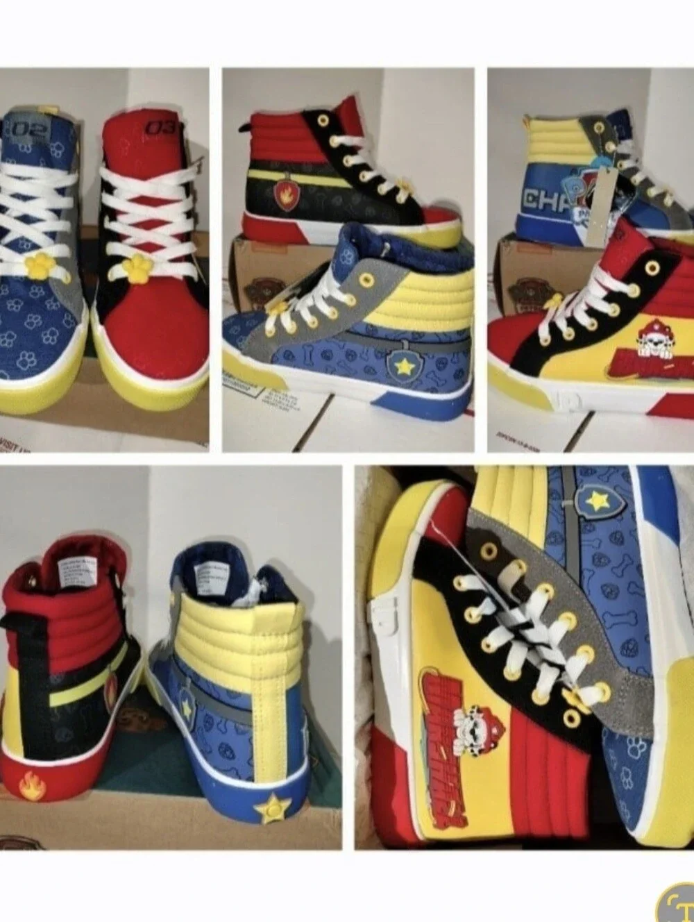Ground up Paw Patrol Chase Marshall High Tops (PS) Unisex, Size 2. Original new